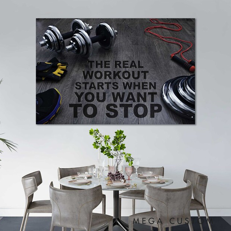 Personalized Gym Lover Portrait Fitness Motivation Poster Photography Print for Gym Lovers