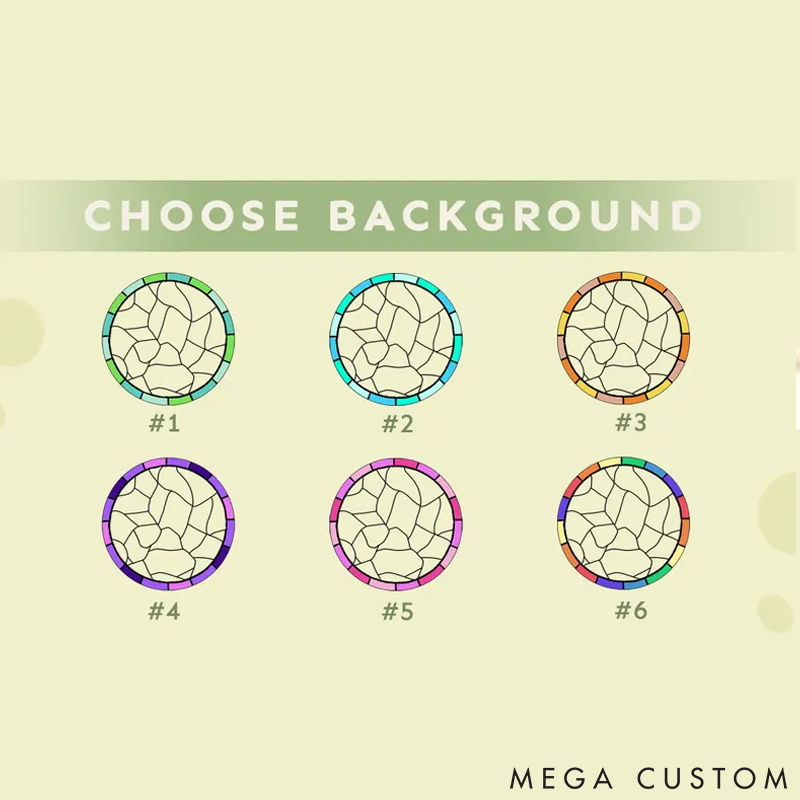 Personalized Pet Lover Funny Custom Lovebird Portrait Stained Sun Catcher