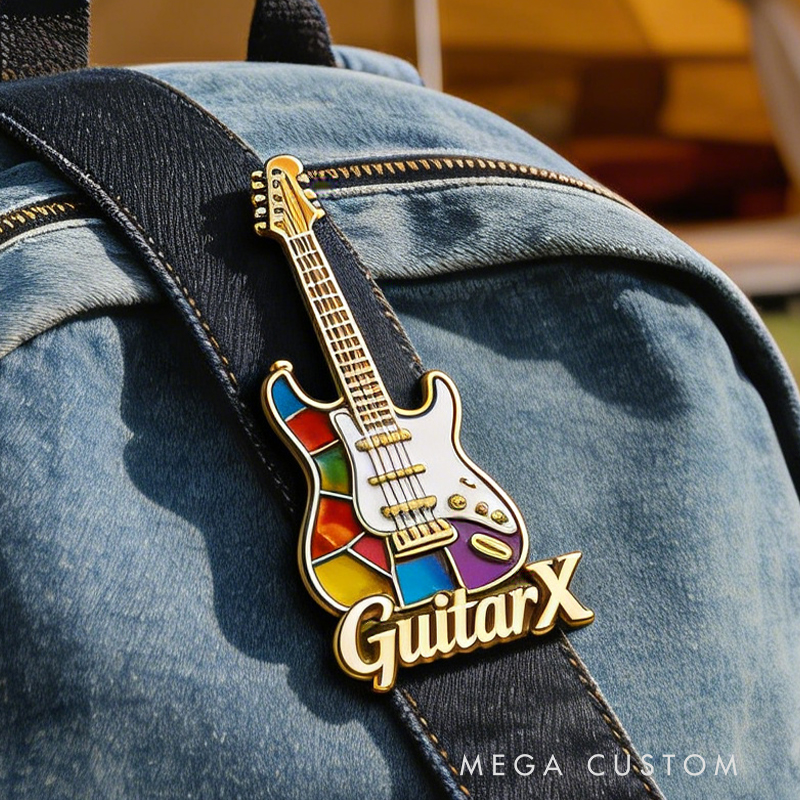 Personalized Electric Guitar Custom Enamel Pin Inspired by Your Favorite Instrument