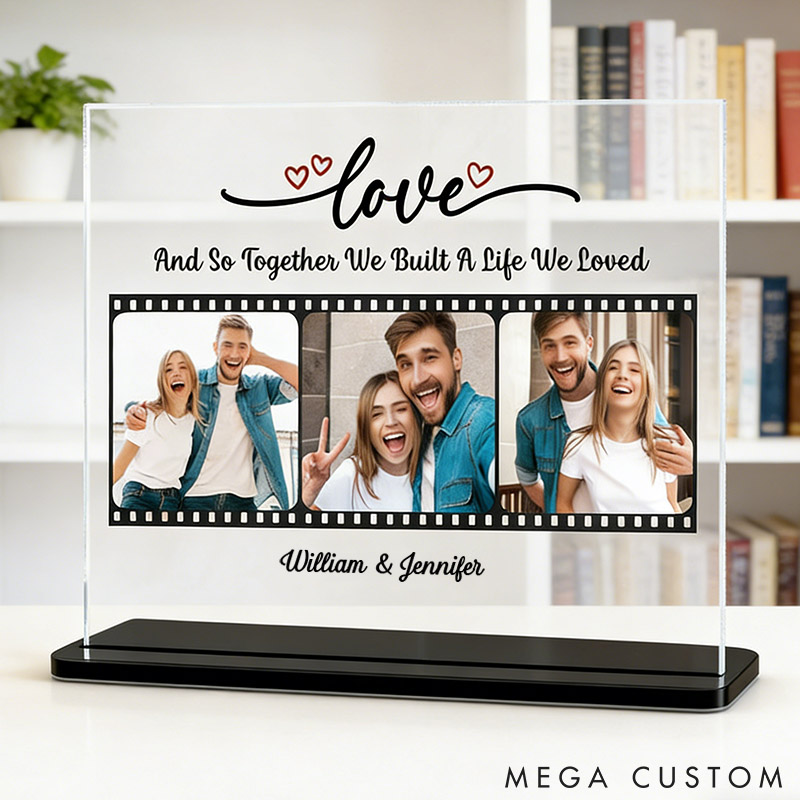 Personalized Photo Every Love Story Is Beautiful Couple Acrylic Plaque Couple Photo Film Strip Acrylic Plaque Valentine's Anniversary Gift 