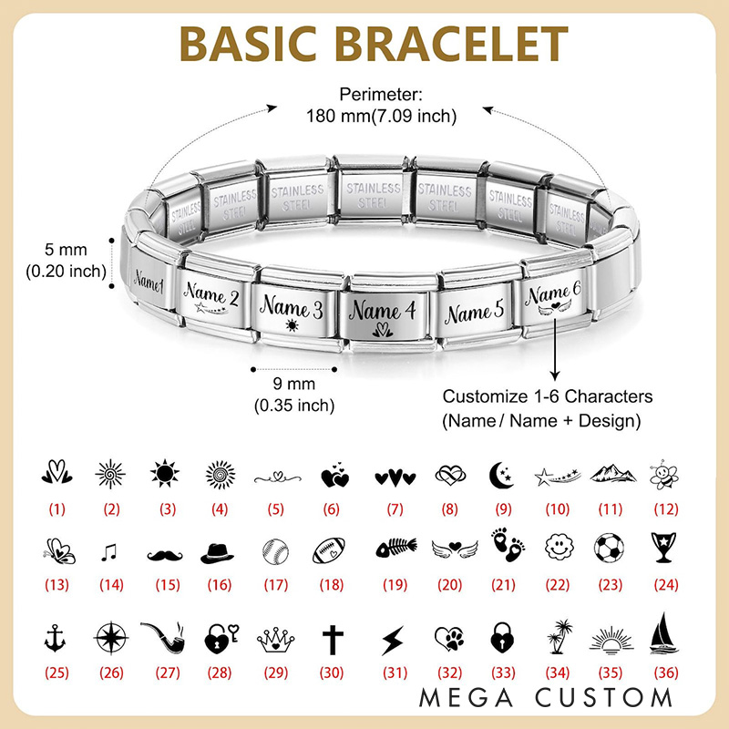 Personalized Couple Bracelets Valentine's Day Gifts Christmas Gifts