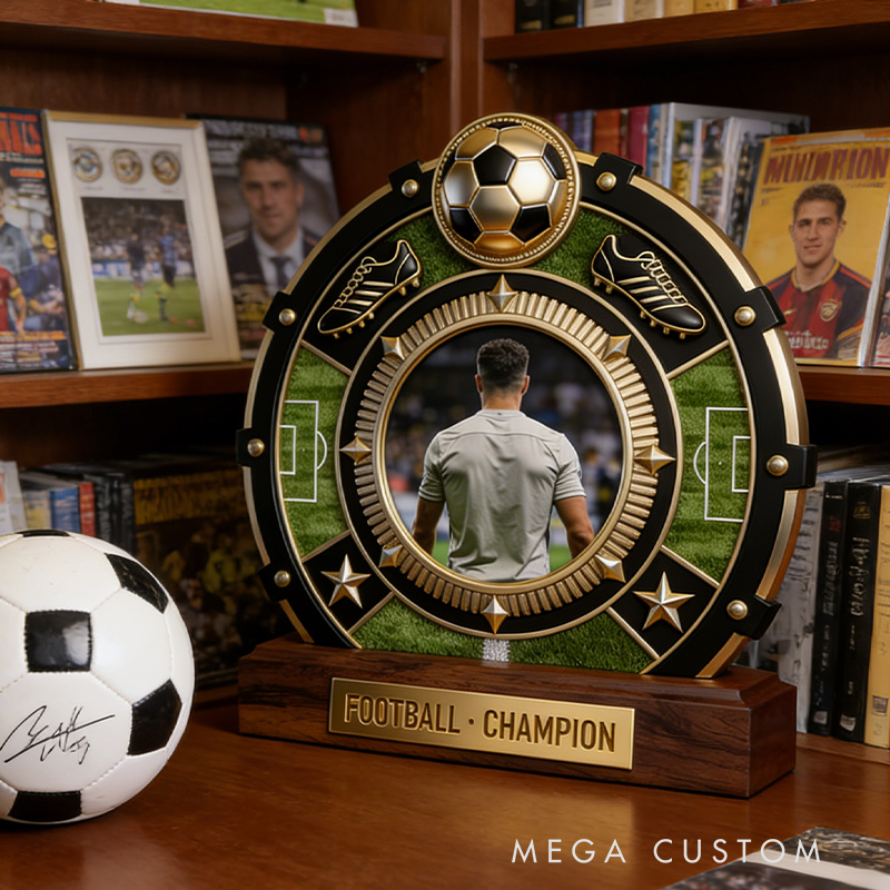 [Copy]Personalized Football Sport Photo Album Custom Photo and Message Elegant Acrylic Decor Perfect Team Holiday Gift