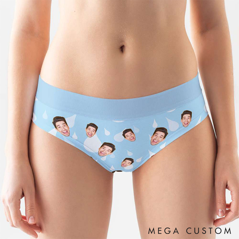 Personalized Girlfriend Wife Low-waisted Brief Women Roses Are Red Violets Are Blue I Get Really Wet Just Looking At You Underwear Valentines Day Gift
