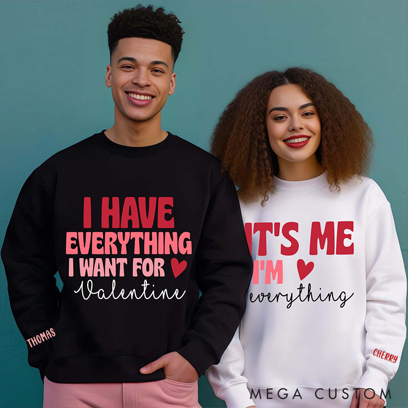 Personalized Funny Couple Valentine Sweatshirts Valentine's Day Gift for Couple 