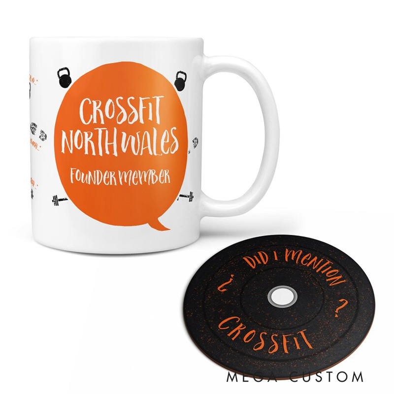 Personalized Funny Crossfit Mug Gym Gift Mug Coffee Bottle Quirky Gift for Fit Couples for Gym Lovers