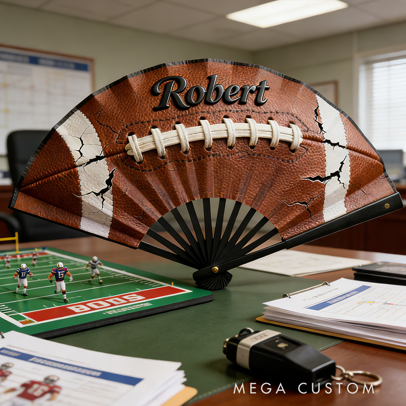Personalized Football Pattern Fan the Perfect Gift for Football Fans