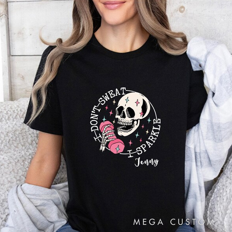 Personalized Gym Classic T-Shirt Gym Lover Shirt Sparkle Shirt Funny Gym Mental Health for Fitness Enthusiasts Bodybuilders and Gym Lovers