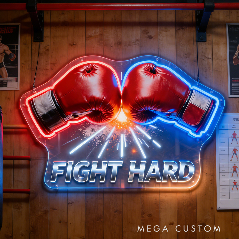 Personalized Boxing Glove Neon Sign the Perfect Gift for Boxing Lovers