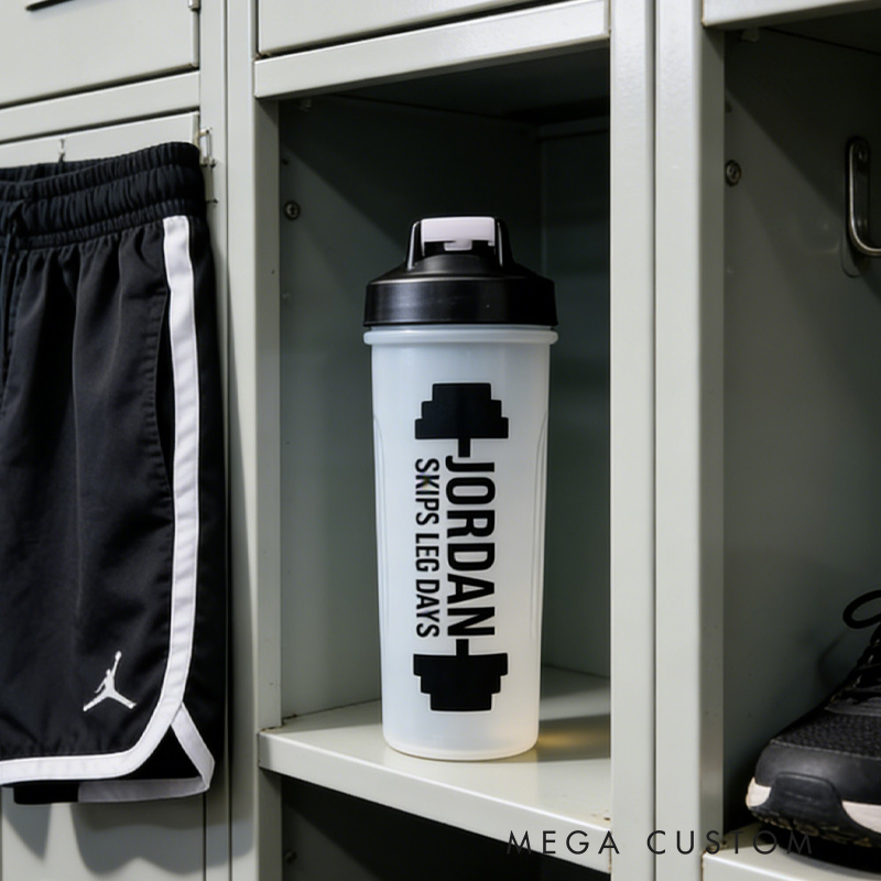 Personalised Protein Shaker New Year Resolution Gym Lover Gift Drinks Bottle Fitness Freak Healthy Shakes Father Dad Gift for Gym Lovers