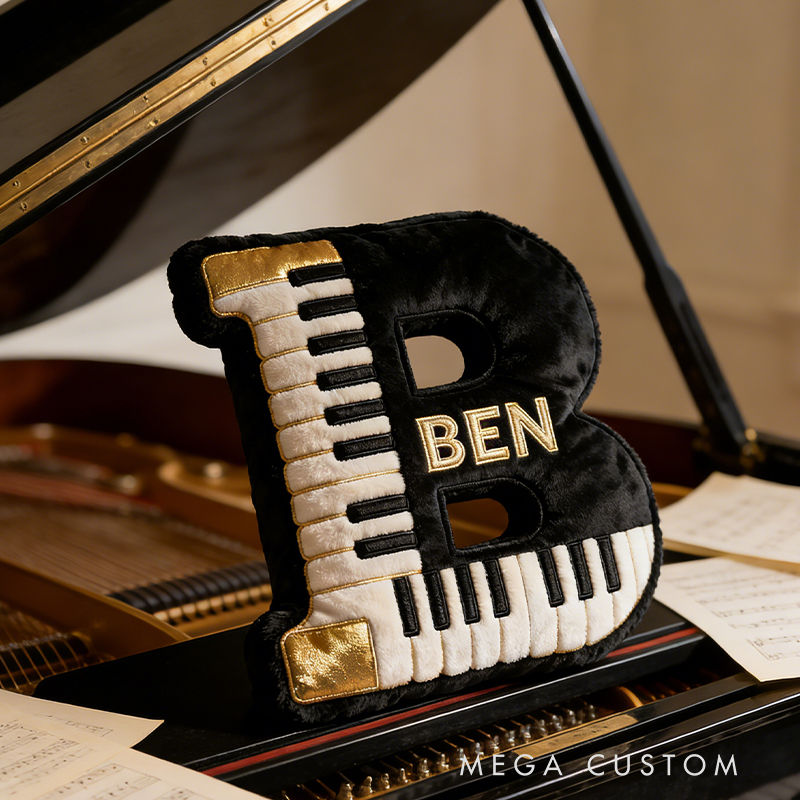 Personalized Piano Alphabet Pillow the Perfect Gift for Music Lovers
