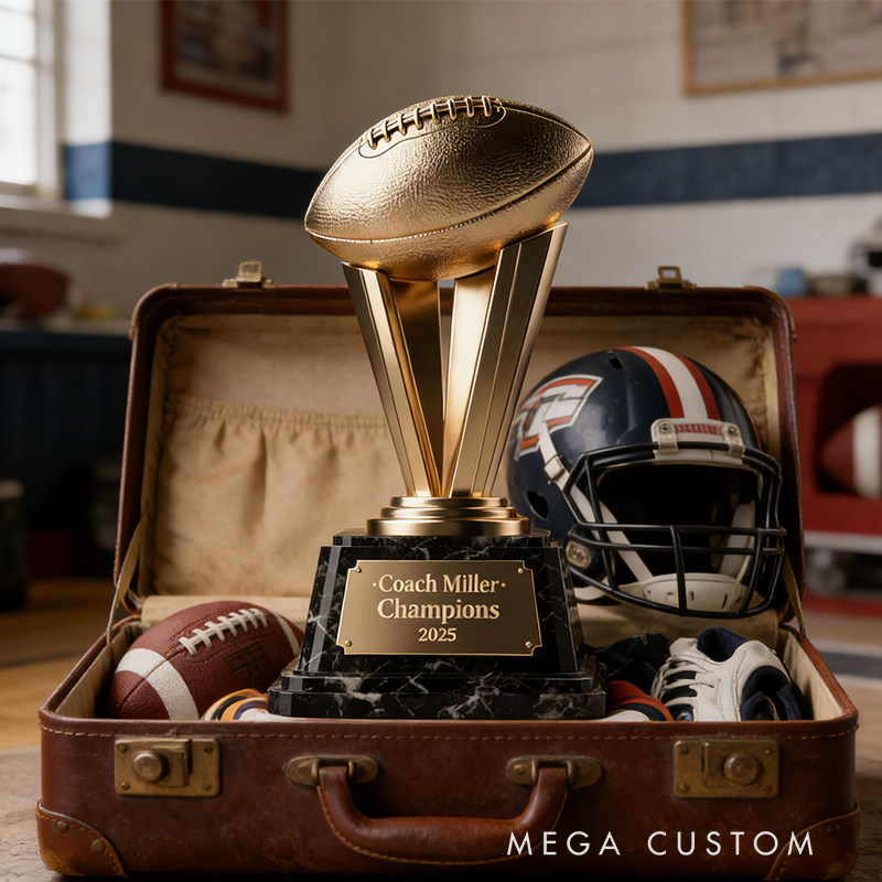 Personalized Acrylic American Football Coach Trophy