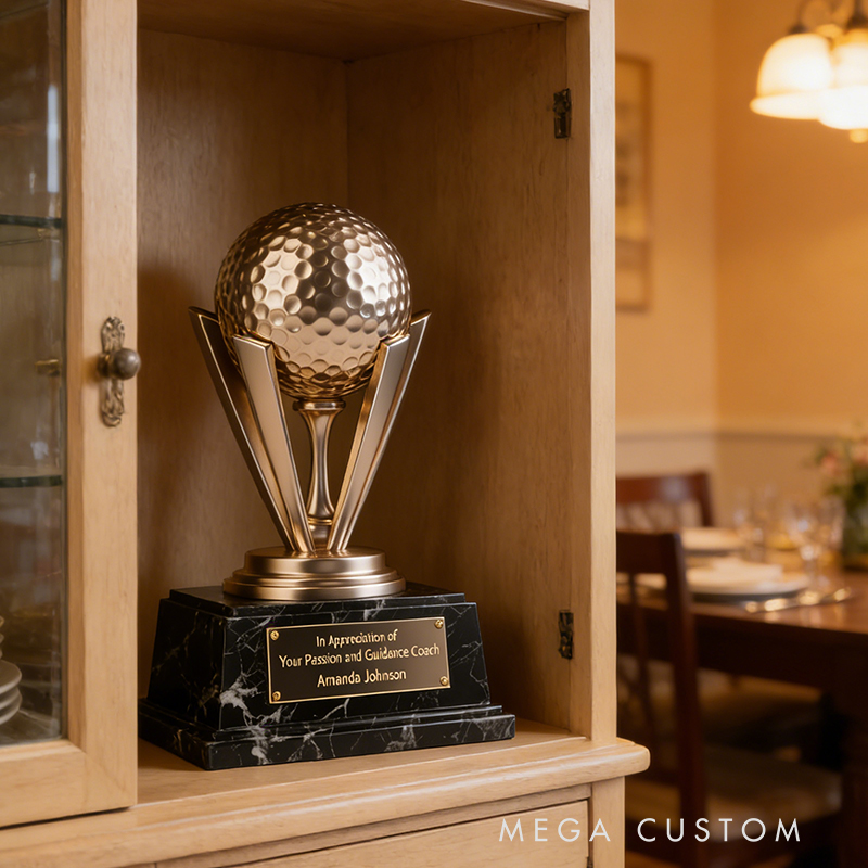 Personalized Acrylic Golf Coach Trophy