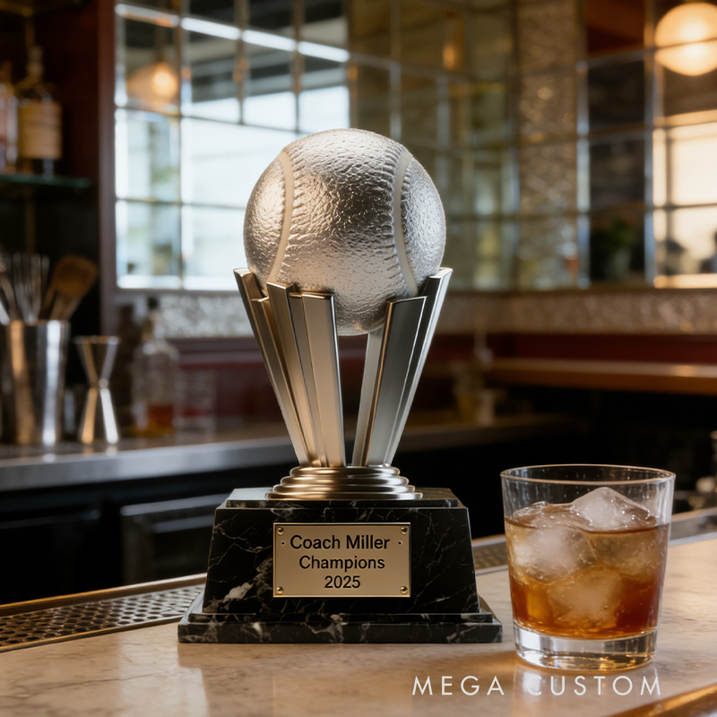 Personalized Acrylic Baseball Coach Trophy