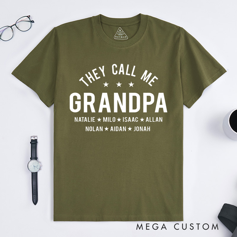 Personalised Father's Day Gift for Grandpa Custom Grandpa Shirt with Grandkids Names Personalized Grandpa Shirt Grandpa Gift with Children's Names
