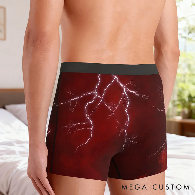 Personalized Girlfriend Wife Face Boxer Brief Property of 3 Face Photos Men Underwear with Woman Face Valentines Day Gift for Boyfriend Husband