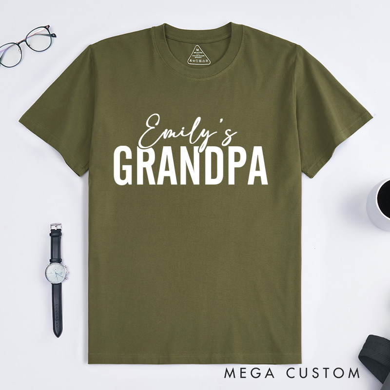 Personalized Grandpa Shirt Father's Day Shirt Customized Grandpa Shirt Gift for Dad New Dad Shirt Custom Shirt for Dad