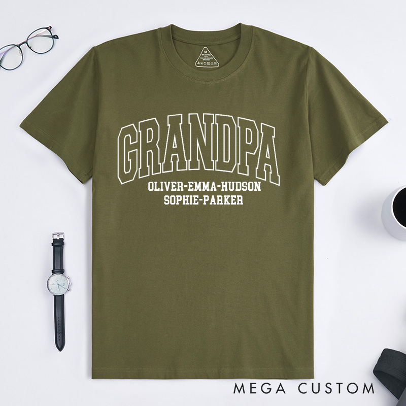 Personalized Grandpa Shirt Father's Day Gift Gift for Him Dad Shirt New Grandpa Gift Comfort Colors TShirt Husband Shirt