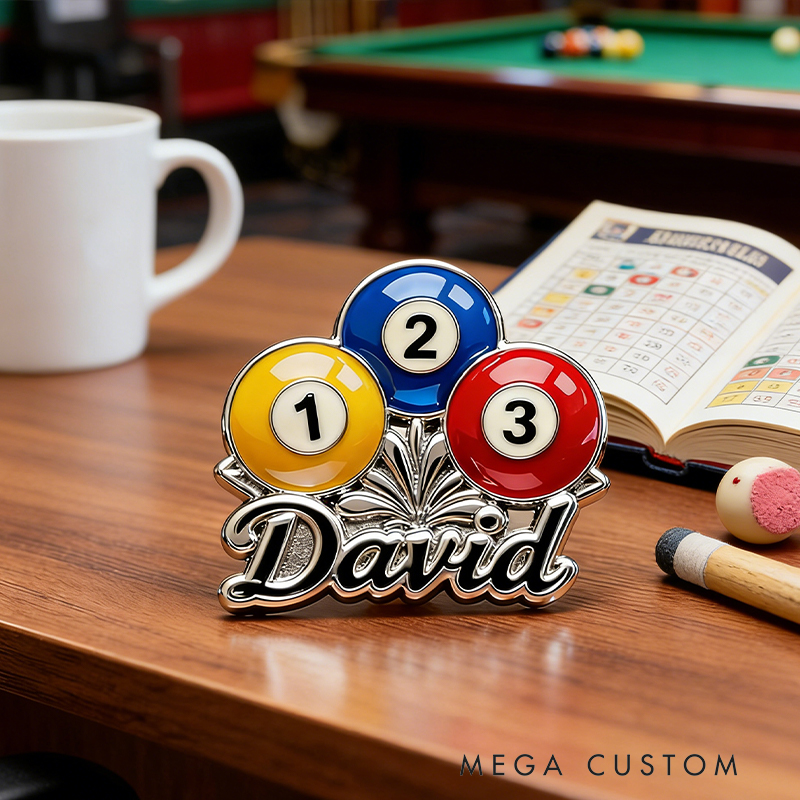 Personalized Fun Billiards Pins are the Ideal Accent for Jackets and Backpacks