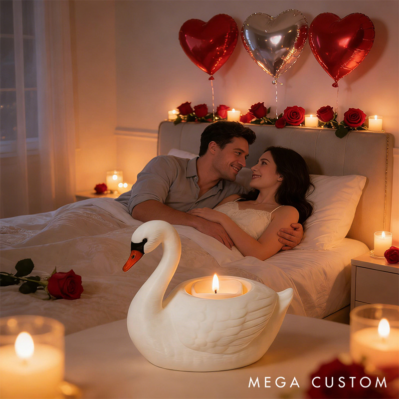 Personalized Swan Candle Holder 3D Printed Swan Candle Holder Bridal Shower Favor Couple Valentines Gift Date Night Candle Holder