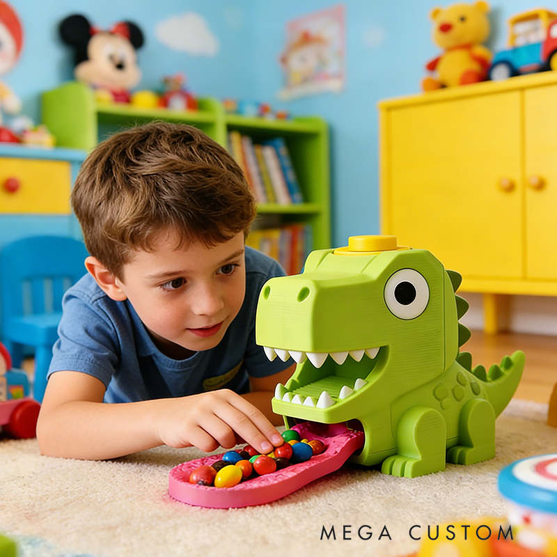 Cute Dinosaur Candy Dispenser – Interactive Kids Snack Holder with Press-Top Treat Dispensing