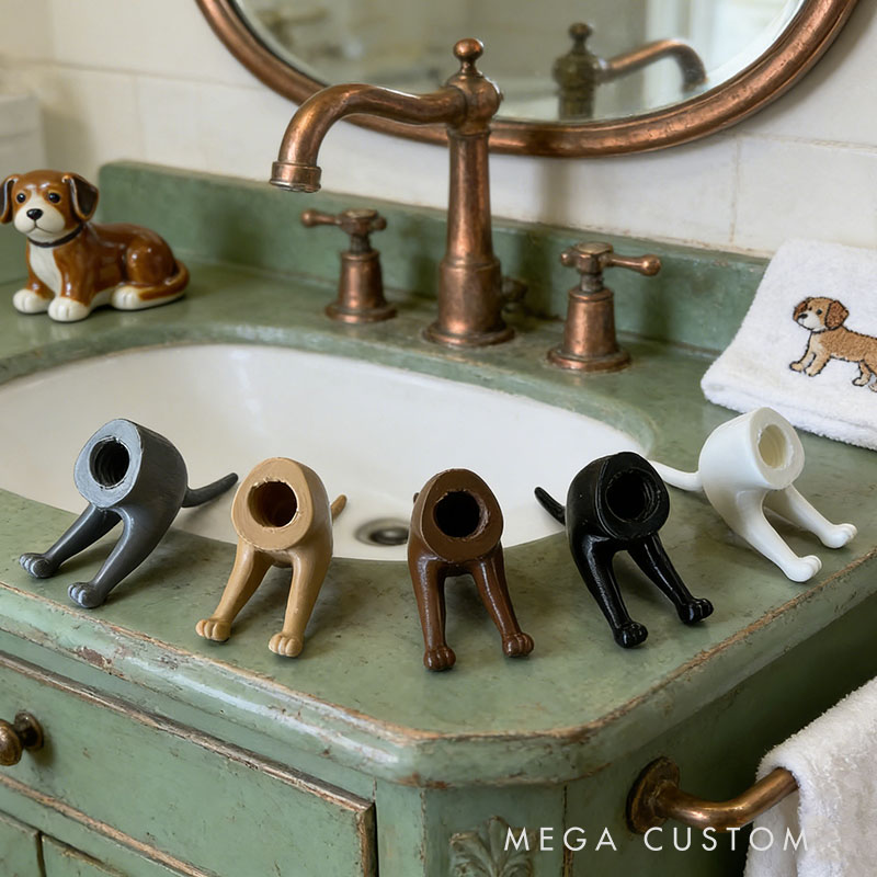 Pooping Dog Butt Toothpaste Topper 3D Printed Funny Gag Gift for Dog Lovers