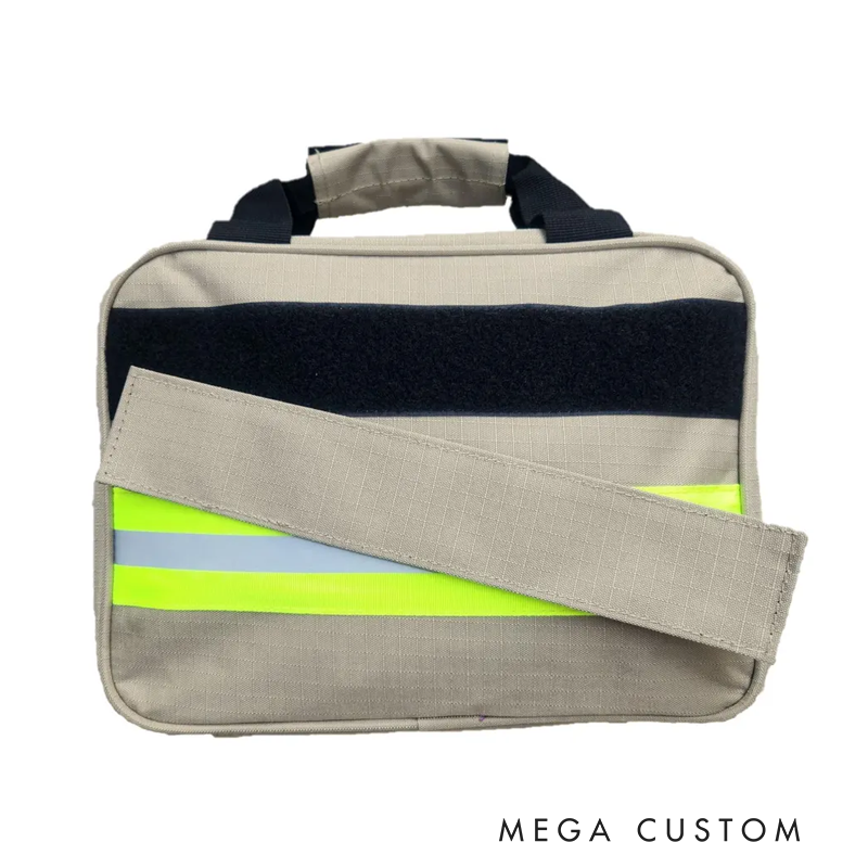Personalized Custom Hi-Vis Gear Bag - Personalized Name Heavy-Duty Organizer with Reflective Stripes | Durable Water-Resistant Toiletry/Tool Bag