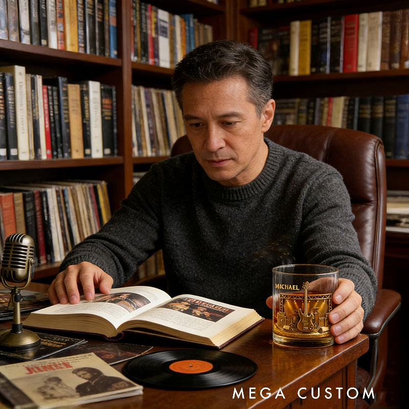 Personalized Bass Whiskey Glass Custom Name Whiskey Glass Engraved Glasses Gift Bassist Birthday Concert Holiday Gift