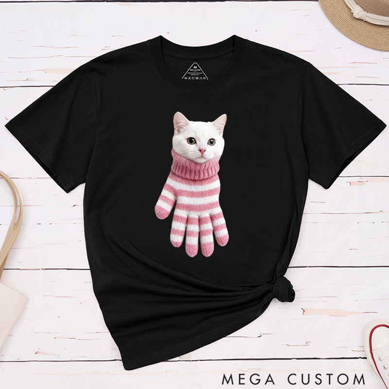 Personalized Pet Lover Pup in Glove Charm Gift Dog Lover Gift Pet LoverGraphic Unisex T-Shirt