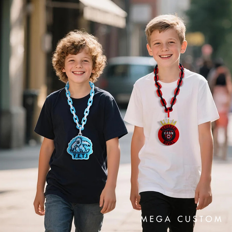 Personalized 3D Printed Sporty Team Logo Turnover Chain with Photo Birthday Game Day Gift for Team Members Sports Fans