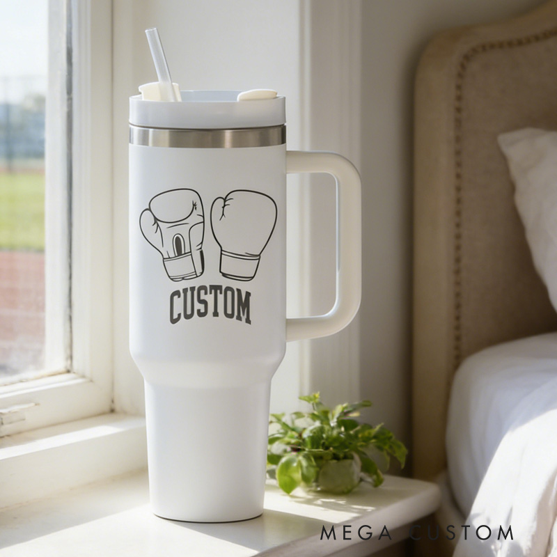 Personalized Fitness Tumbler Boxing Gloves Tumbler Gift for Gym Lovers