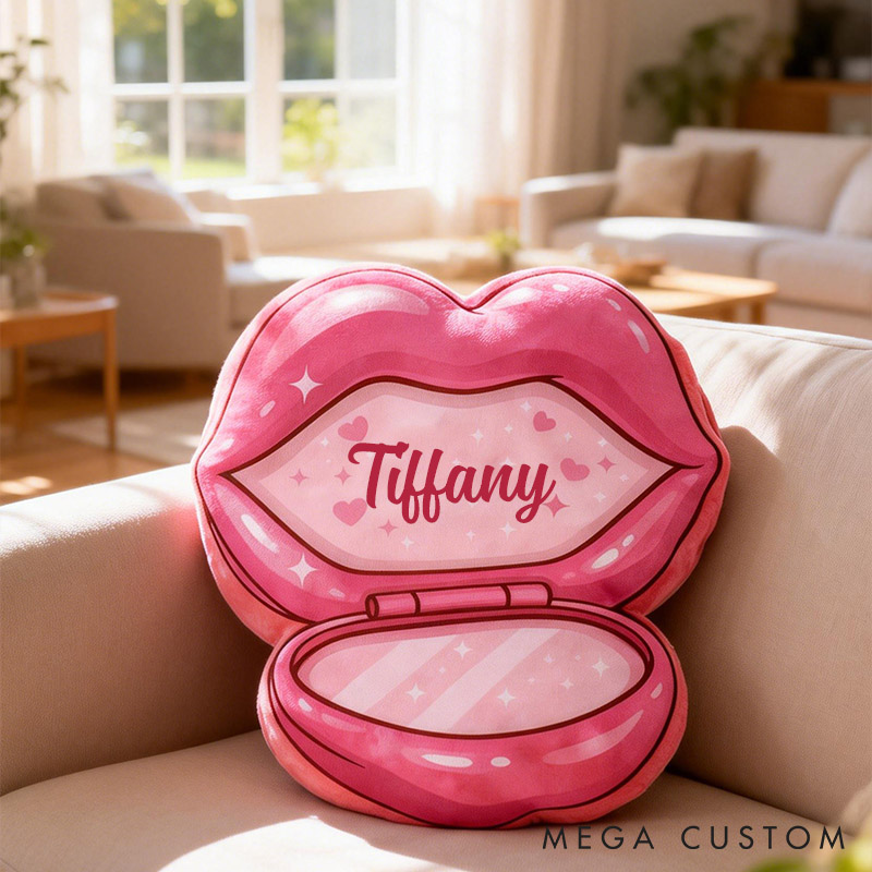 Personalized Lip-Shaped Pillow Funny Glamorous Lip Throw Pillow Naughty Gift for Girlfriend Valentine's Gift for Her