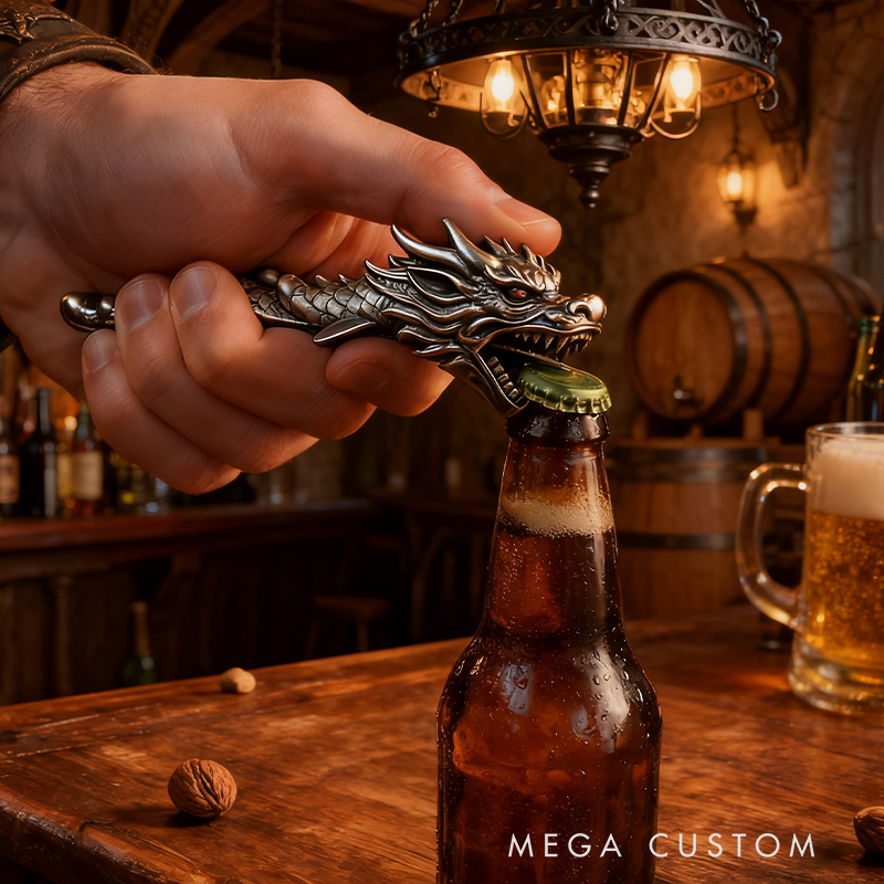 Dragon Head Metal Bottle Opener - Mythical Themed Bar Tool for Beer & Drinks