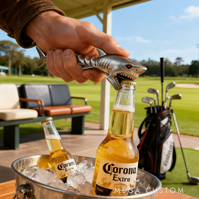 Shark Shaped Metal Bottle Opener - Beach & Party Themed Bar Tool for Beer