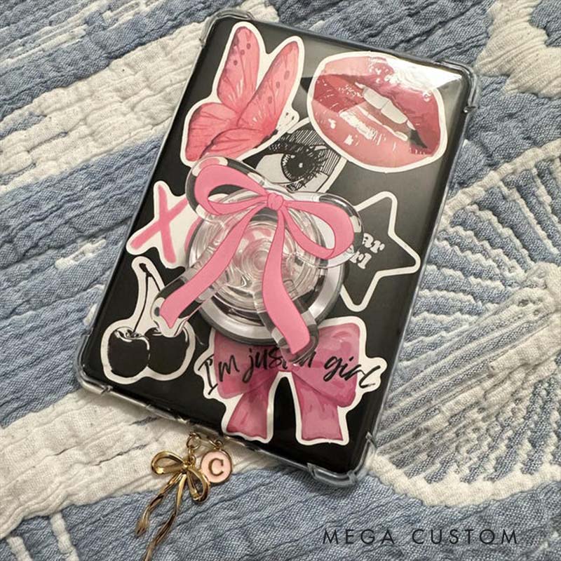 Pink Bow Magnetic Kindle Grip MagSafe Kindle Grip Magnetic Kindle Holder Kindle Accessories Bookish Gifts for Her