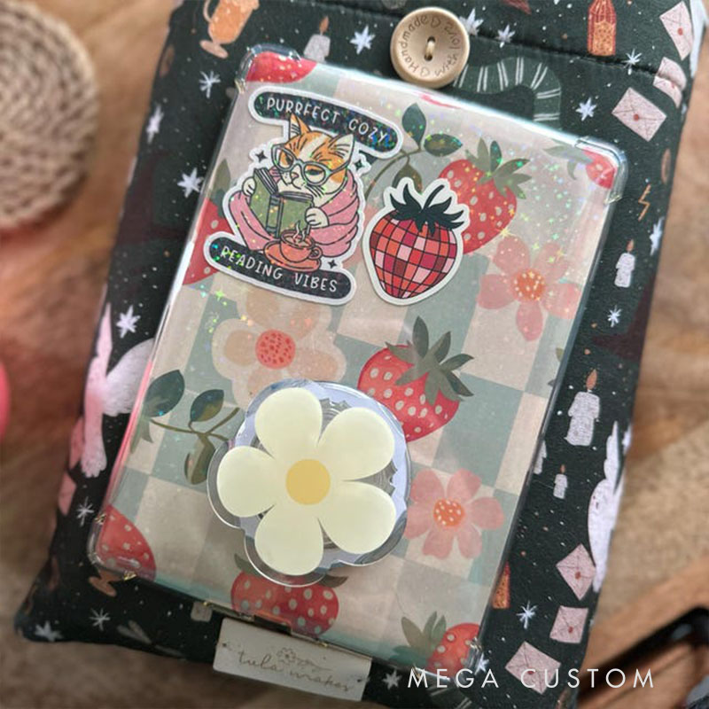 Yellow Daisy Magnetic Kindle Grip Flower MagSafe Kindle Grip Magnetic Kindle Holder Kindle Accessories Bookish Gifts for Her