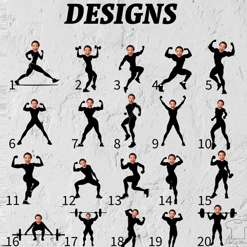 Personalized Washed T-Shirts Fitness Couple Group Fitness Photo Tee Funny Custom Face with Name T-Shirt for Gym Lovers