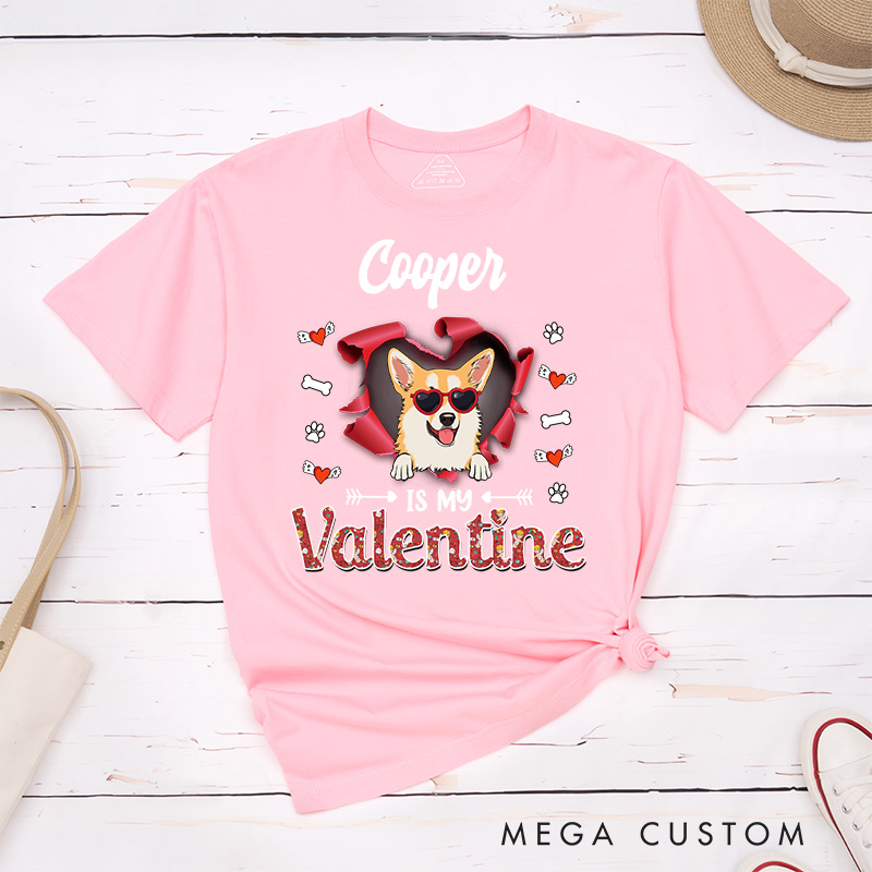 Personalized Dog Lover Dog Valentine Gift Dog Lover Graphic Unisex T-Shirt