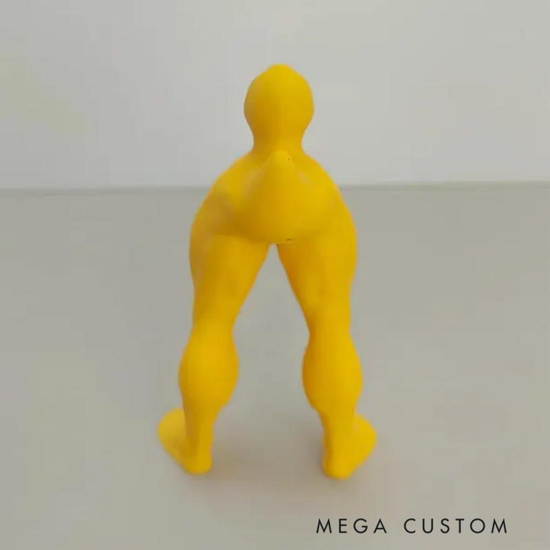 Personalized 3D Printed Funny Muscle Muscular Legs Duck Meme Desk Decor Birthday Gift for Friends Gym Rat Gym Lovers