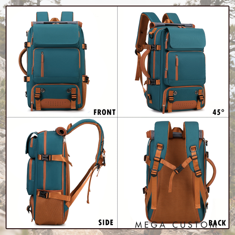 Personalized Multi-Compartment Travel Backpack - Organized Laptop & Shoe Storage Bag for Daily/Travel Use