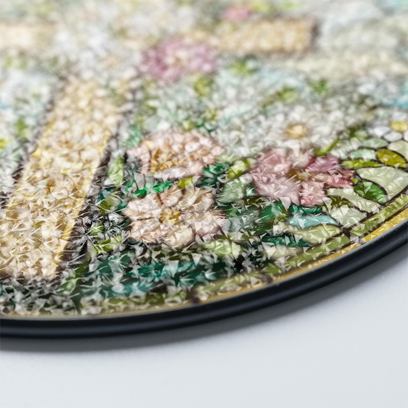 Personalized Cross Wildflowers Stained Glass Suncatcher Ornament with Name Window Hanging Decor Christian Home Decor Religious Gift for her