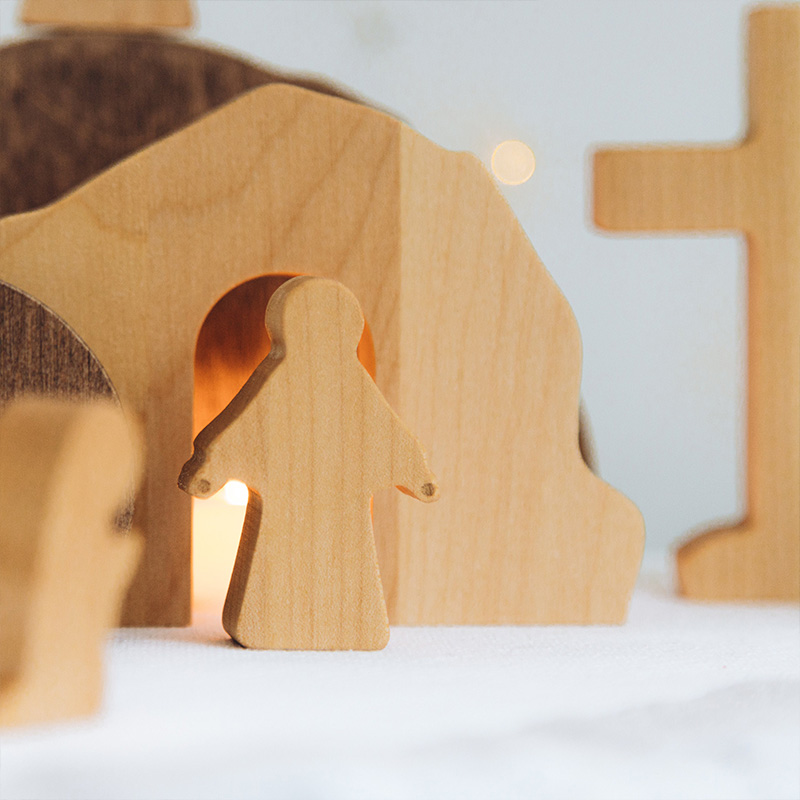 Personalized He is Risen Wooden Empty Tomb Scene with Custom Text Easter Decor Resurrection Scene Gift Christian Gift Easter Gift 