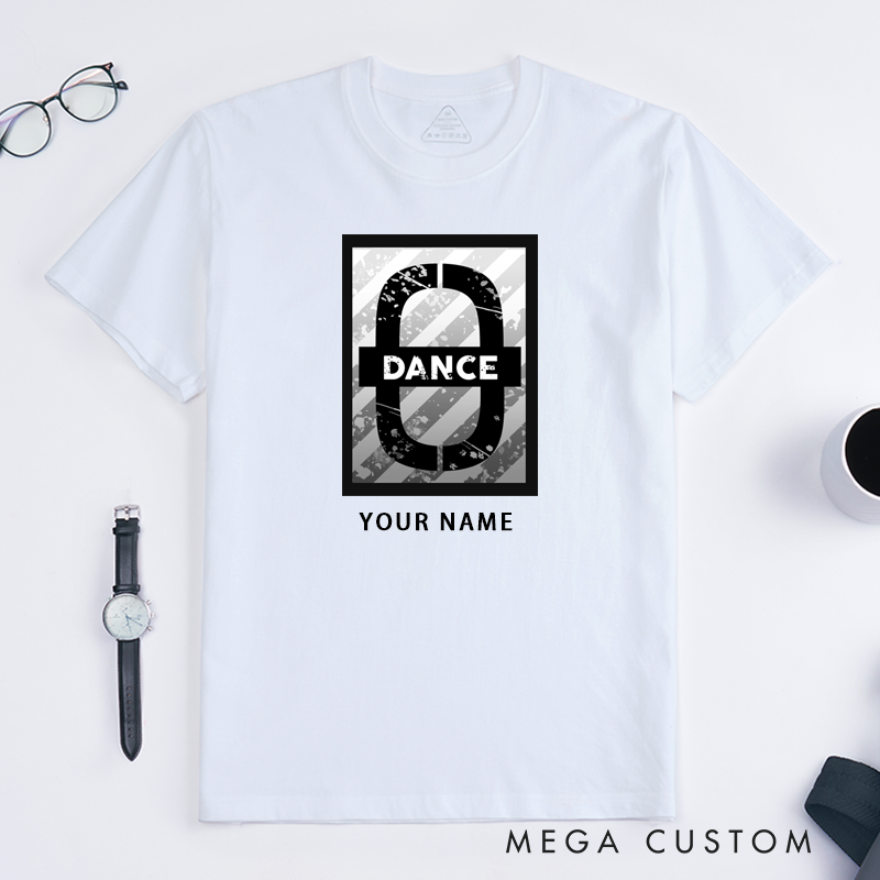 Personalized Classic T-Shirt Unisex Custom Name Tee Unique Gift for Dancer Hip Hop Lovers Cool Street Style Apparel for Men and Women