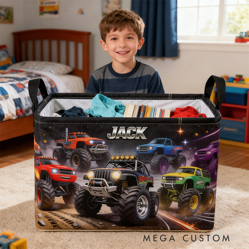 Personalized Themed Storage Box – Custom Name Children's Toy Storage Box (Suitable for Nursery/Playroom)