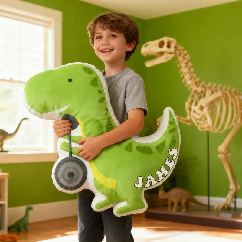 Personalized Fitness Dino Pillow Rainbow Throw Pillow Graphic 3D Print Trainer Fitness Planner Decoration Pillow Exercise Sport Gym Rat Weightlifting Pillow for Kids Gym Lovers