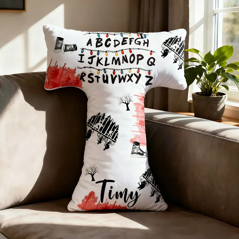 Personalized Cycling Things Letter Pillow Graphic 3D Print Bow Letter Pillow Name Pillow Comfortable Travel Cushion for Riders Riding Lovers