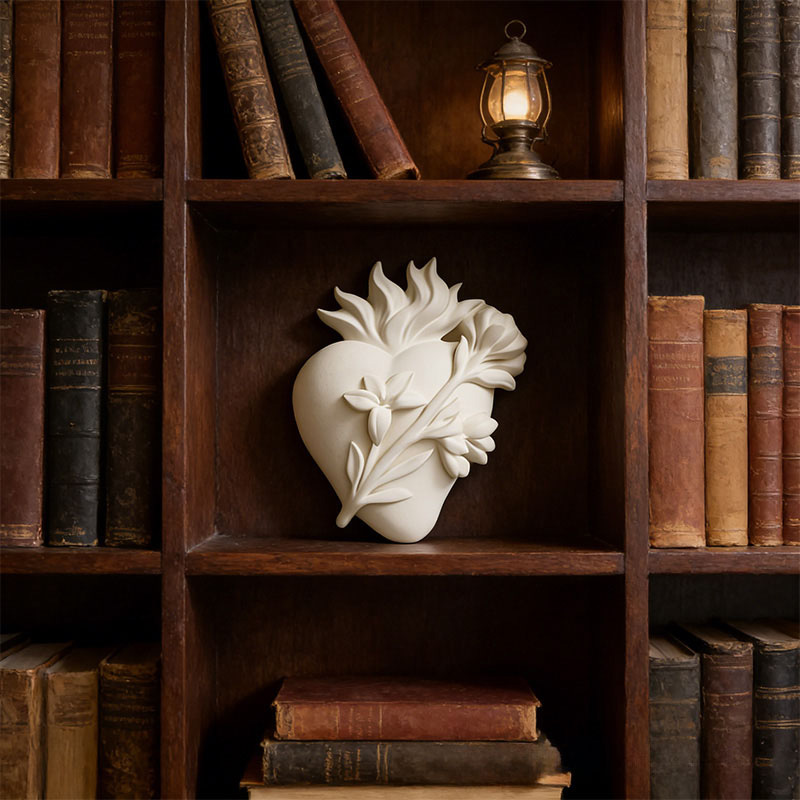 Personalized Catholic Home White Sacred Heart 3D Printed Home Decor Religious Gift Catholic Gift Prayer Corner Faith Gift