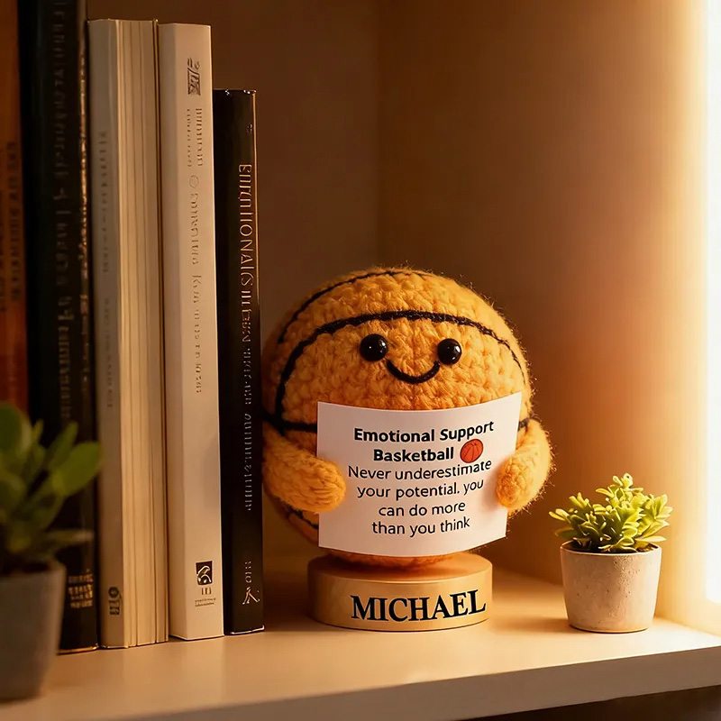 Personalized Emotional Support Basketball Toy with Name Cheer Up Gift For Basketball Team Player