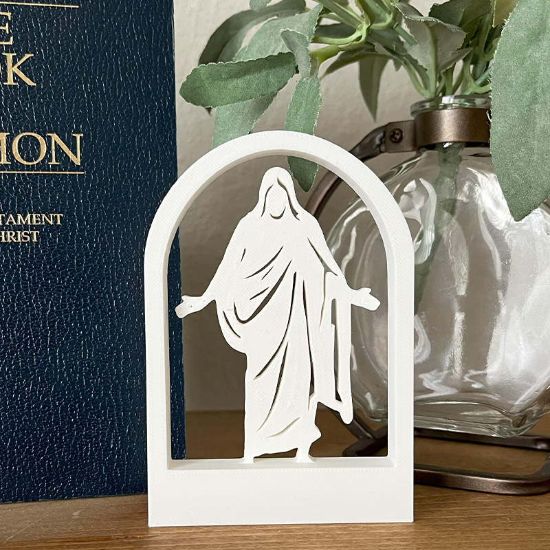 Personalized Jesus Christ in an Arch 3D Printed Statue with Text Religious Home Decor Christian Gift for Jesus Lover Faith Gift
