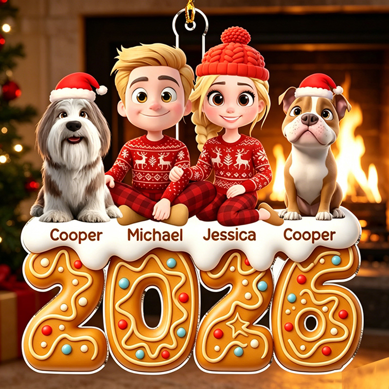 QLCS 616 Personalized Couple Christmas Ornament Couple Photo Christmas Ornament Acrylic Picture Ornament Couple Ornament Gift for Lovers