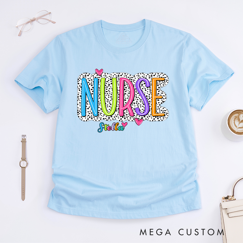 Personalized Colorful and Fun Nurse T-Shirt for Brightening Your Nursing Wardrobe T-Shirt Gift for Nurse